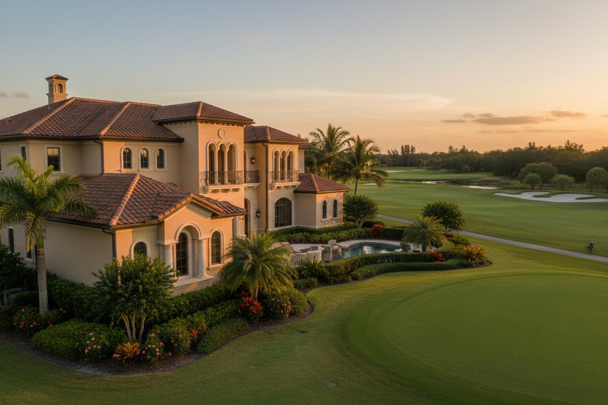 Exterior coating application Tiburon Naples golf club home