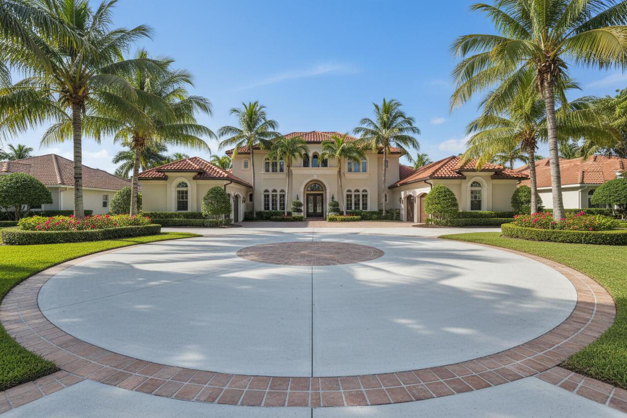 Concrete driveway repair Park Shore Naples estate