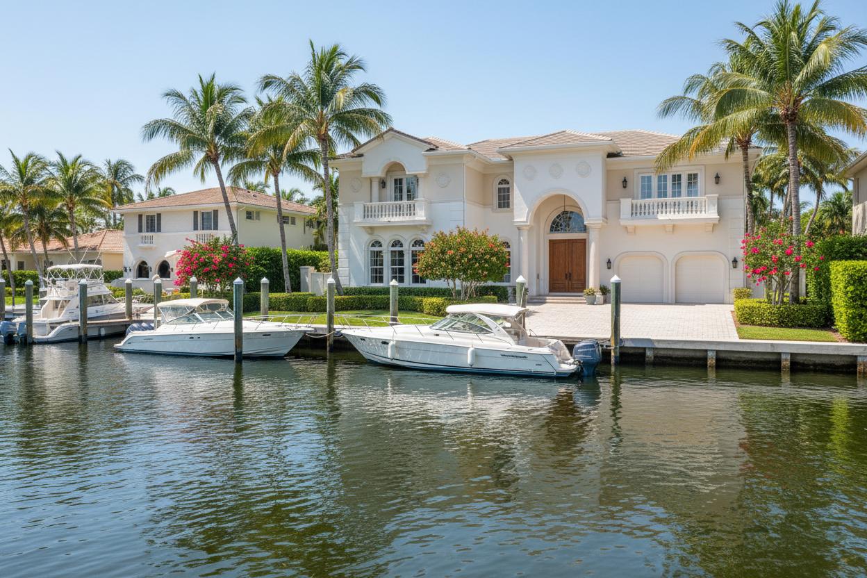 Exterior painting project Moorings Bay Naples luxury home